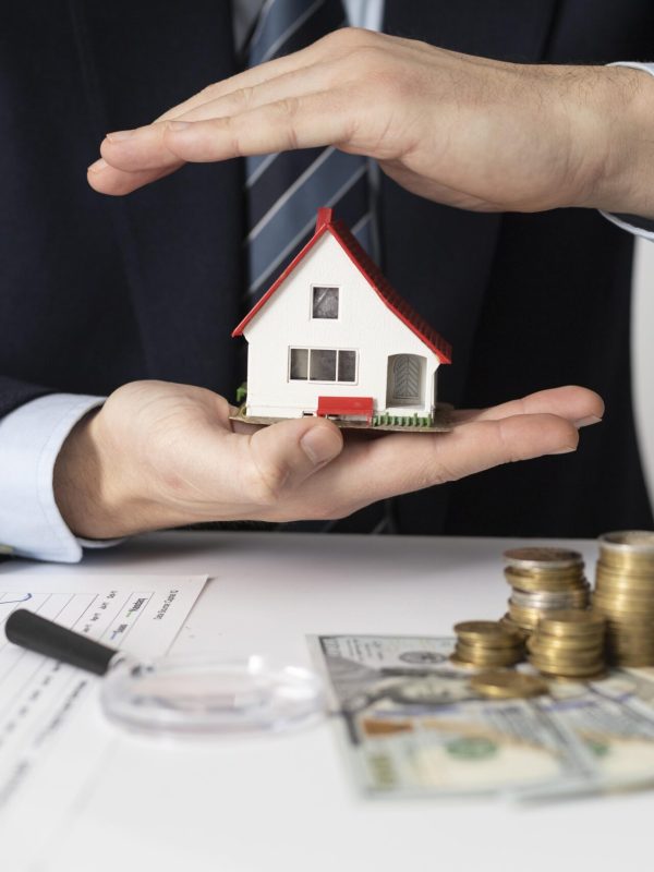 front-view-house-investments-elements-composition